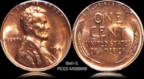 1941-S 1C MS66RB