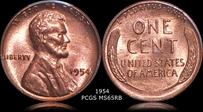 1954 1C MS65RB