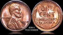 1938-S 1C MS66RB