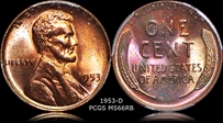 1953-D 1C MS66RB