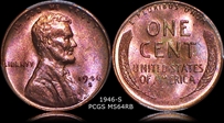 1946-S 1C MS64RB