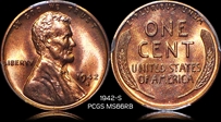 1942-S 1C MS66RB