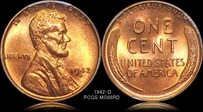 1942-D 1C MS66RD