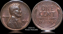 1924-S 1C MS62BN