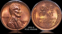 1950-D 1C MS65RB