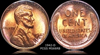 1942-D 1C MS66RB