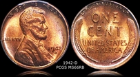 1942-D 1C MS66RB