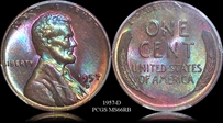 1957-D 1C MS66RB