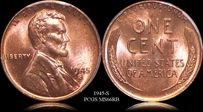 1945-S 1C MS66RB