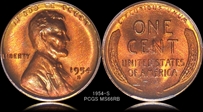 1954-S 1C MS66RB