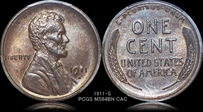 1911-S 1C MS64BN
