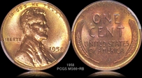 1958 1C MS66+ RB