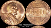 1960-D 1C Small Date MS66RD