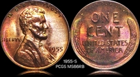 1955-S 1C MS66RB