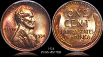 1934 1C MS67RB