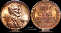 1955-D 1C MS65RB