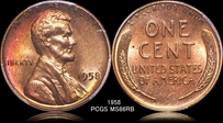 1958 1C MS66RB