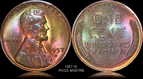 1957-D 1C MS67RB
