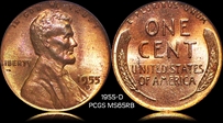 1955-D 1C MS65RB
