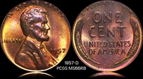 1957-D 1C MS66RB