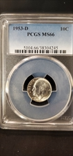 1953-D 10C MS66