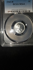 1943-D 1C MS64