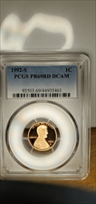 1992-S 1C PR69DCAM