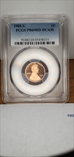 1985-S 1C PR69DCAM