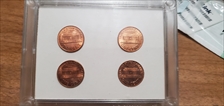 1960 1C P+D small date & large date 4 coin set 