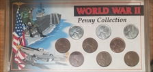 1943 P+D+S, 1944 P+D+S, 1945 P+D+S 1c WW2 penny set 