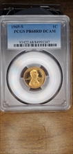 1969-S 1C PR68DCAM
