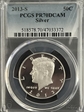 2013-S 50C Silver PR70DCAM