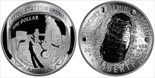2019-P $1 Apollo 11 50th Anniversary 5oz Silver PR69DCAM