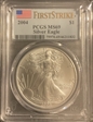 2004 $1 Silver Eagle First Strike MS69