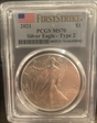 2021 $1 Silver Eagle - Type 2 First Strike MS70