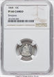 1868 10C PR66CAM
