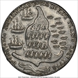 1779 Medal Rhode Island, Wreath Below Ship Pewter AU58