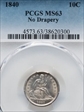 1840 10C No Drapery MS63