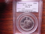 1982-D 50C Washington MS68