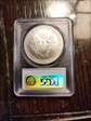 2006-W $1 Burnished Silver Eagle 20th Anniversary SP69