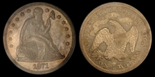 1871-CC $1 AU58