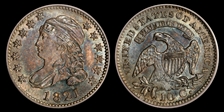 1821 10C Large Date MS65