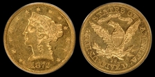 1872-CC $5 AU58