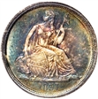 1837 10C Seated, Large Date MS65