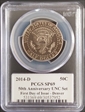 2014-D 50C 50th Anniversary UNC Set First Day of Issue - Denver SP69