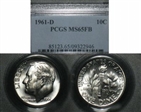 1961-D 10C MS65FB