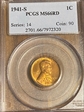 1941-S 1C MS66RD