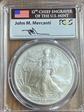 2007-W $1 Burnished Silver Eagle Mercanti Signature SP70
