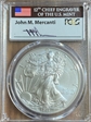 2013-W $1 Burnished Silver Eagle Mercanti Signature SP70