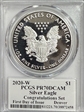 2020-W  $1 Silver Eagle Congratulations Set FDI Denver Mercanti Flag PR70DCAM